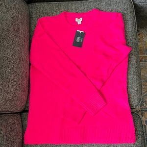 Women’s J. Crew hot pink sweater, size medium, NWT